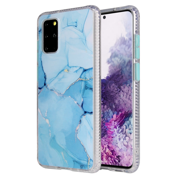 For Samsung Galaxy S20+ Coloured Glaze Marble TPU + PC Protective Case