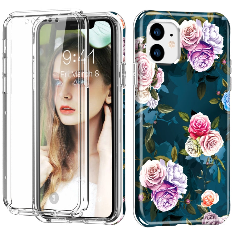 For iPhone 11 Shockproof PC+TPU Back Protective Case + Front PET Screen Protector