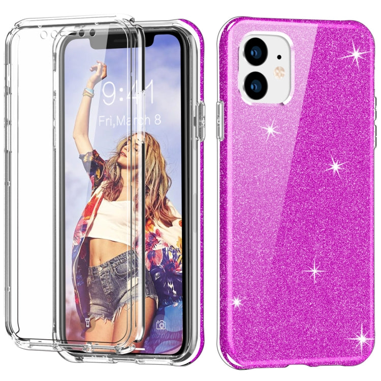For iPhone 11 Shockproof PC+TPU Back Protective Case + Front PET Screen Protector