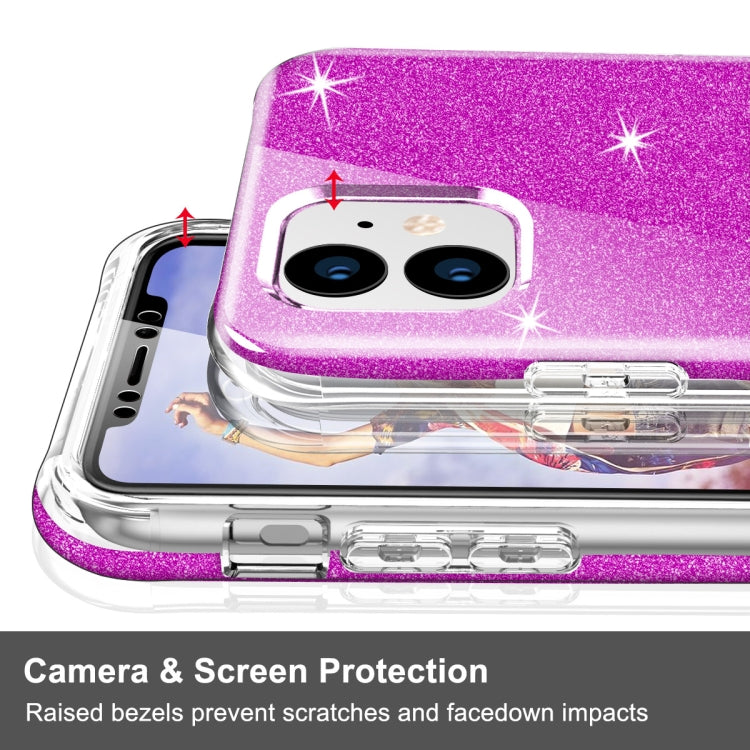 For iPhone 11 Shockproof PC+TPU Back Protective Case + Front PET Screen Protector