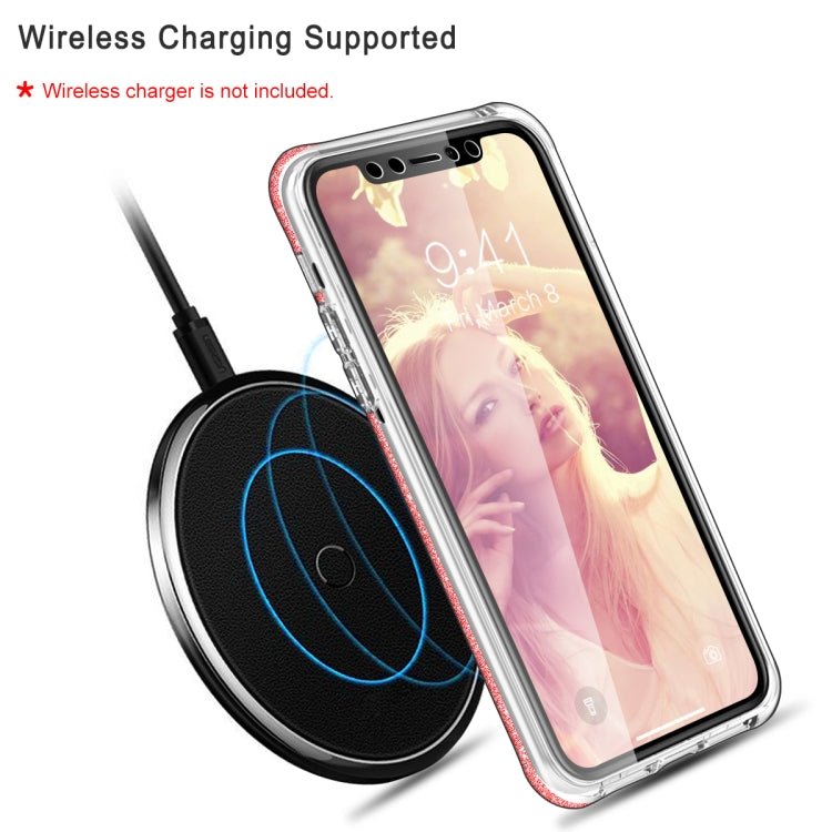 For iPhone 11 Pro Max Shockproof PC+TPU Back Protective Case + Front PET Screen Protector