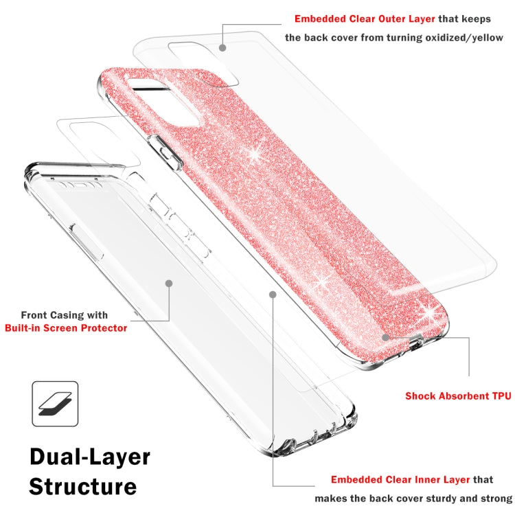 For iPhone 11 Pro Max Shockproof PC+TPU Back Protective Case + Front PET Screen Protector