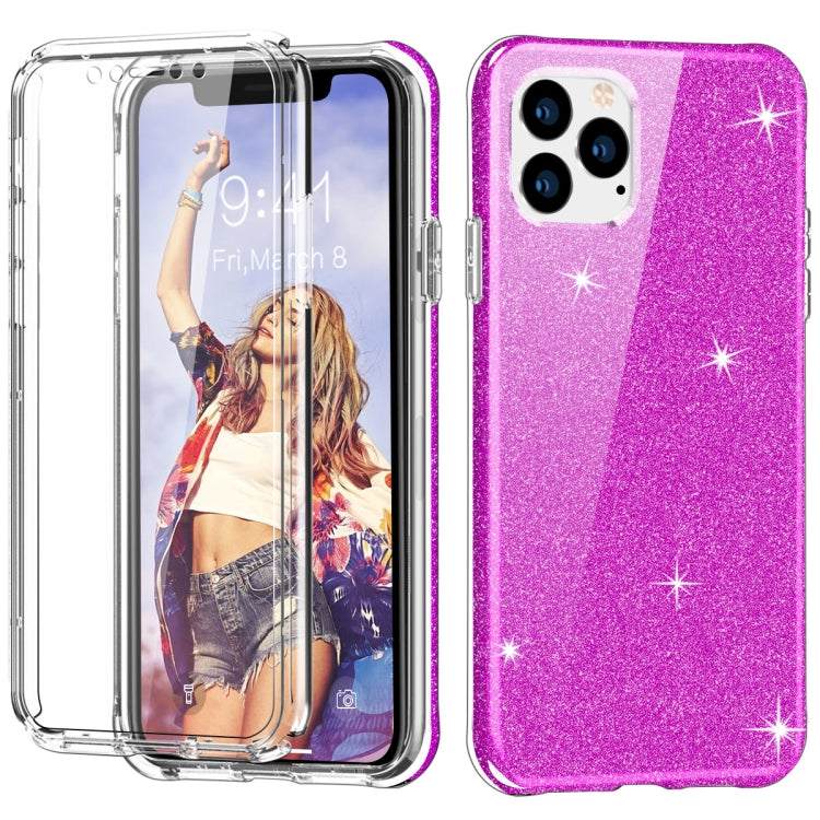 For iPhone 11 Pro Max Shockproof PC+TPU Back Protective Case + Front PET Screen Protector