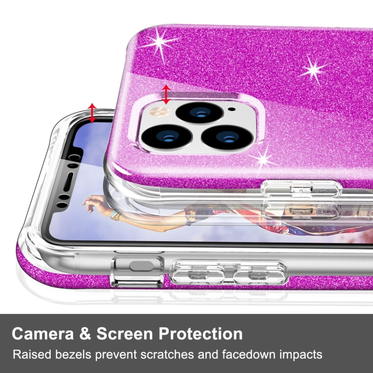 For iPhone 11 Pro Max Shockproof PC+TPU Back Protective Case + Front PET Screen Protector