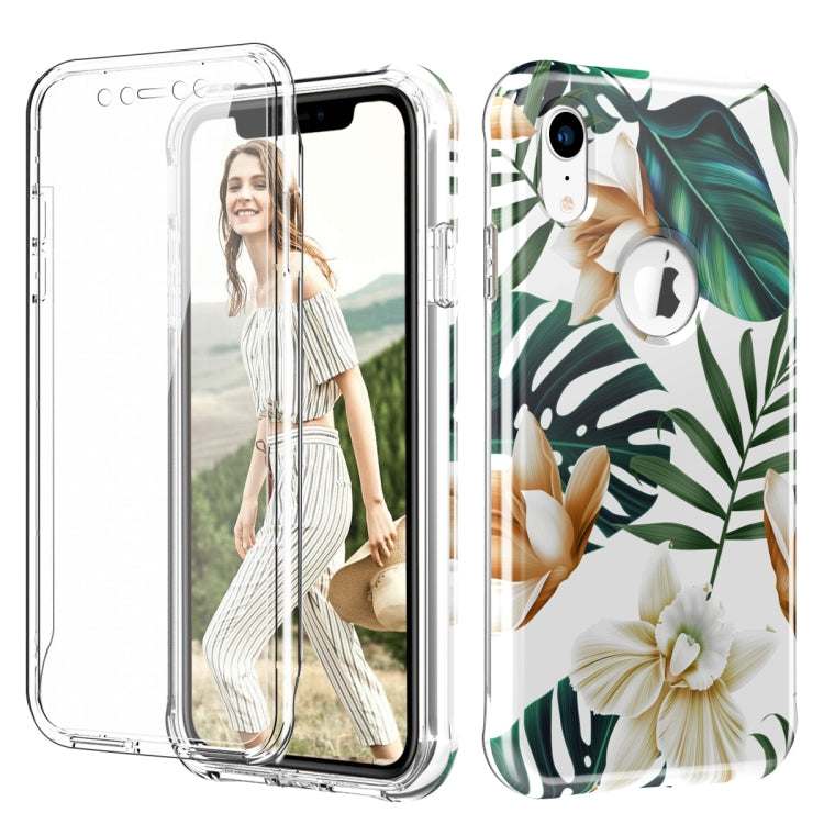 For iPhone XR Shockproof PC+TPU Back Protective Case + Front PET Screen Protector