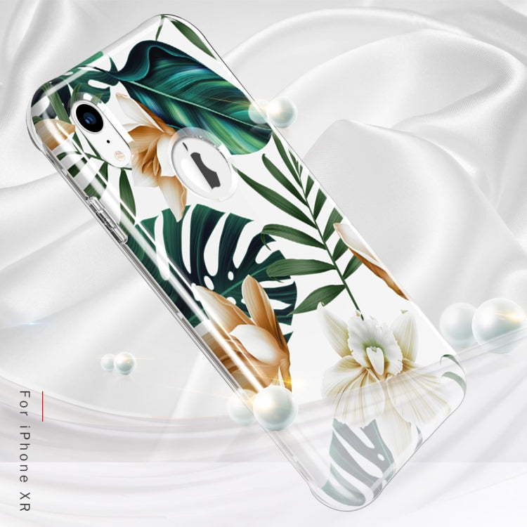 For iPhone XR Shockproof PC+TPU Back Protective Case + Front PET Screen Protector