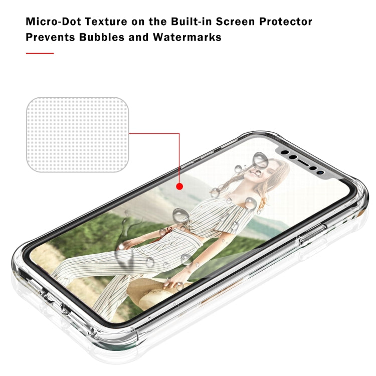 For iPhone XR Shockproof PC+TPU Back Protective Case + Front PET Screen Protector