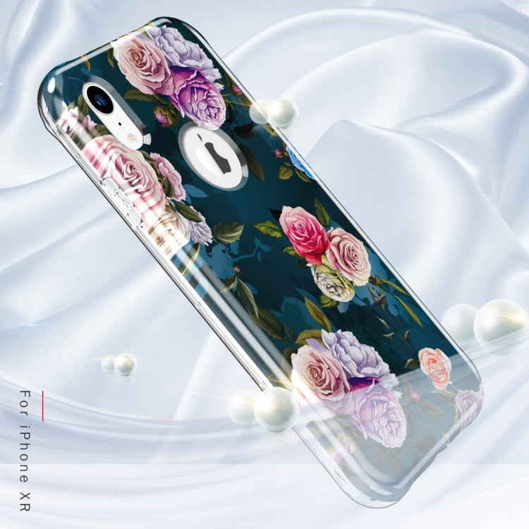 For iPhone XR Shockproof PC+TPU Back Protective Case + Front PET Screen Protector