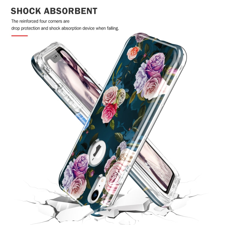 For iPhone XR Shockproof PC+TPU Back Protective Case + Front PET Screen Protector