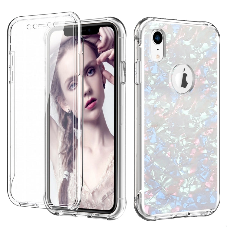 For iPhone XR Shockproof PC+TPU Back Protective Case + Front PET Screen Protector