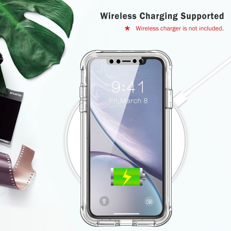 For iPhone XR Shockproof PC+TPU Back Protective Case + Front PET Screen Protector