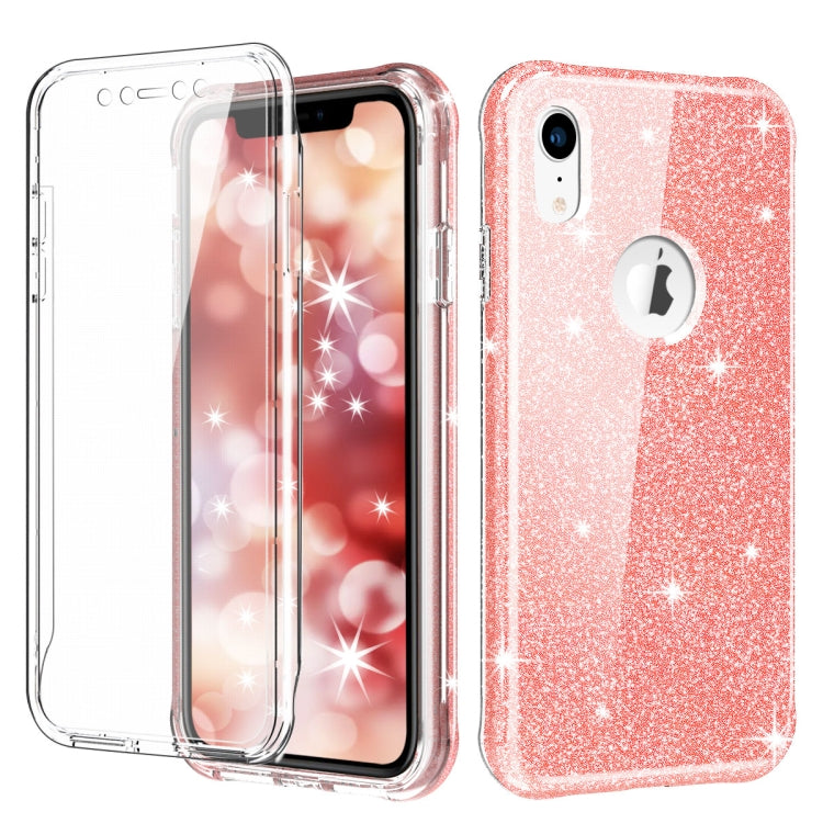 For iPhone XR Shockproof PC+TPU Back Protective Case + Front PET Screen Protector