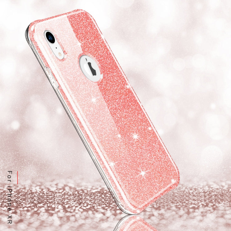 For iPhone XR Shockproof PC+TPU Back Protective Case + Front PET Screen Protector