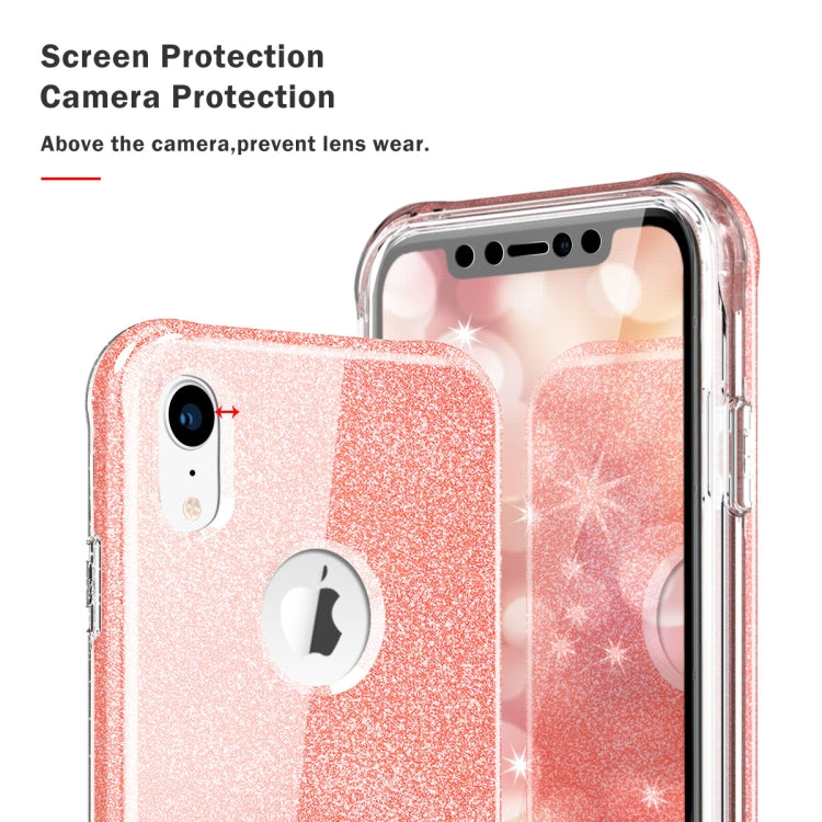 For iPhone XR Shockproof PC+TPU Back Protective Case + Front PET Screen Protector