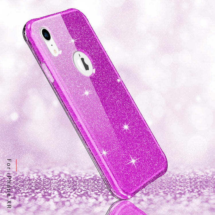 For iPhone XR Shockproof PC+TPU Back Protective Case + Front PET Screen Protector