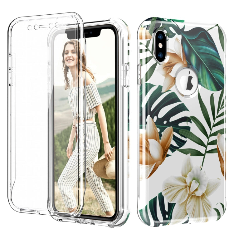 For iPhone XS Max Shockproof PC+TPU Back Protective Case + Front PET Screen Protector