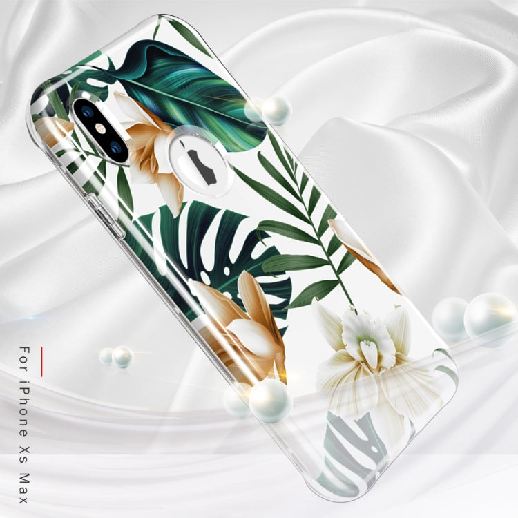 For iPhone XS Max Shockproof PC+TPU Back Protective Case + Front PET Screen Protector