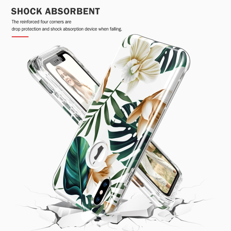 For iPhone XS Max Shockproof PC+TPU Back Protective Case + Front PET Screen Protector