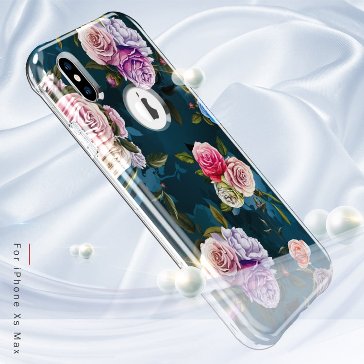 For iPhone XS Max Shockproof PC+TPU Back Protective Case + Front PET Screen Protector