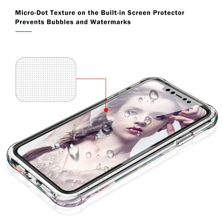 For iPhone XS Max Shockproof PC+TPU Back Protective Case + Front PET Screen Protector