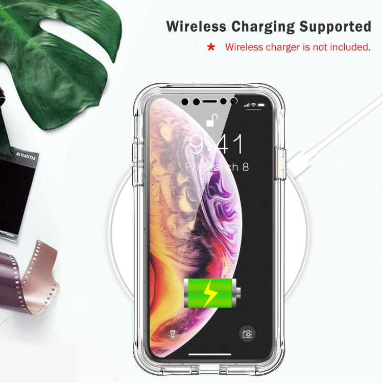 For iPhone XS Max Shockproof PC+TPU Back Protective Case + Front PET Screen Protector