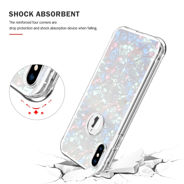 For iPhone XS Max Shockproof PC+TPU Back Protective Case + Front PET Screen Protector