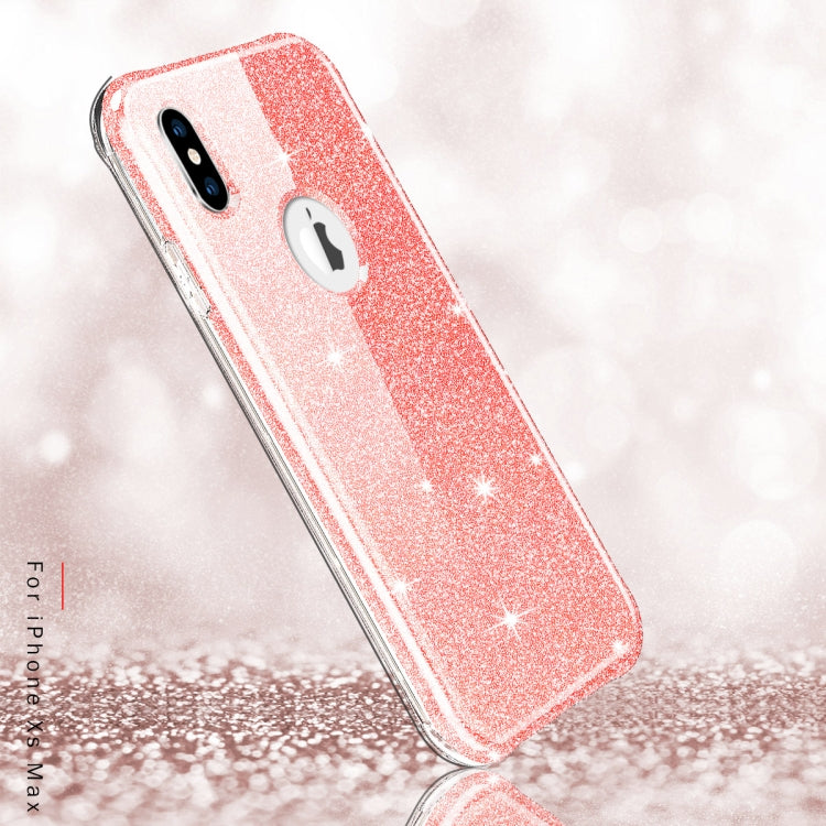 For iPhone XS Max Shockproof PC+TPU Back Protective Case + Front PET Screen Protector