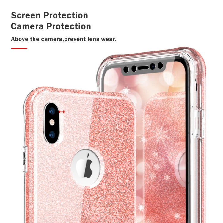 For iPhone XS Max Shockproof PC+TPU Back Protective Case + Front PET Screen Protector