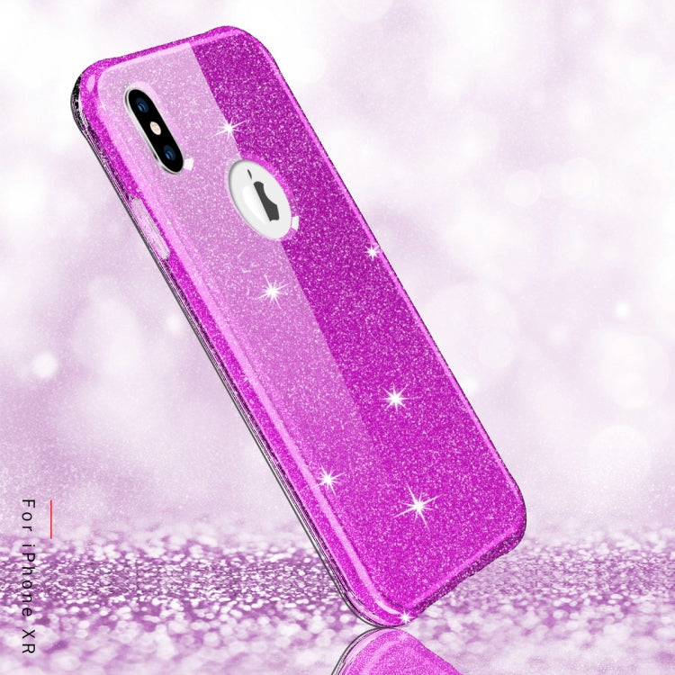 For iPhone XS Max Shockproof PC+TPU Back Protective Case + Front PET Screen Protector