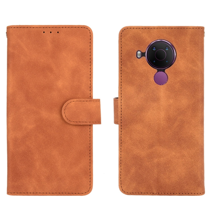 For Nokia 5.4 Solid Color Skin Feel Magnetic Buckle Horizontal Flip Calf Texture PU Leather Case with Holder & Card Slots & Wallet