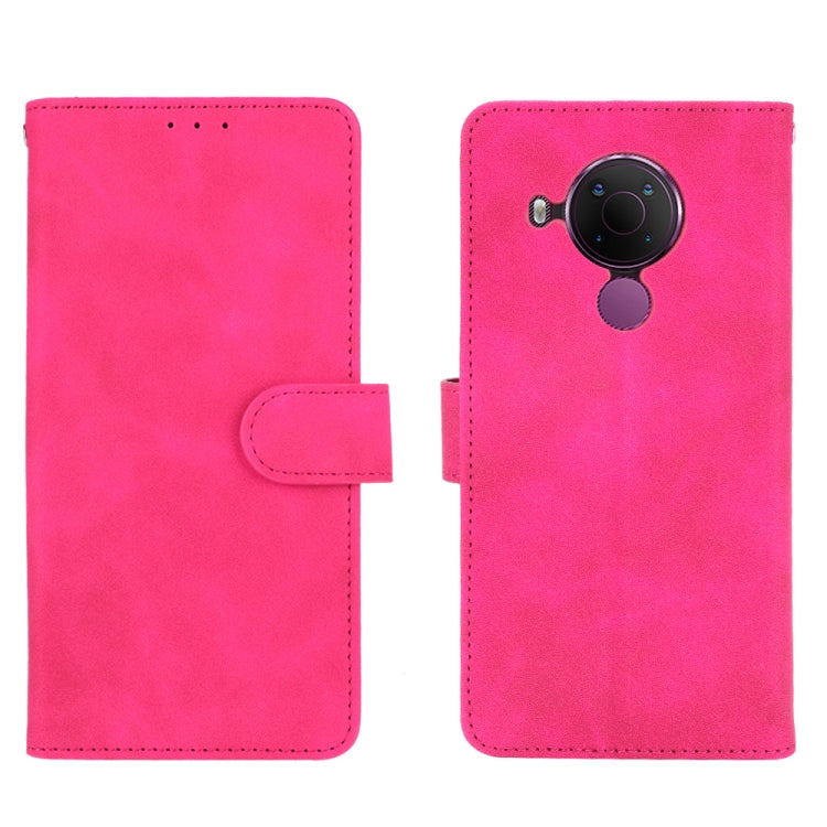 For Nokia 5.4 Solid Color Skin Feel Magnetic Buckle Horizontal Flip Calf Texture PU Leather Case with Holder & Card Slots & Wallet
