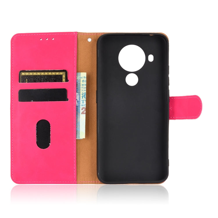 For Nokia 5.4 Solid Color Skin Feel Magnetic Buckle Horizontal Flip Calf Texture PU Leather Case with Holder & Card Slots & Wallet