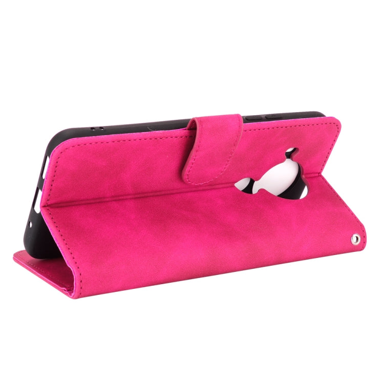 For Nokia 5.4 Solid Color Skin Feel Magnetic Buckle Horizontal Flip Calf Texture PU Leather Case with Holder & Card Slots & Wallet