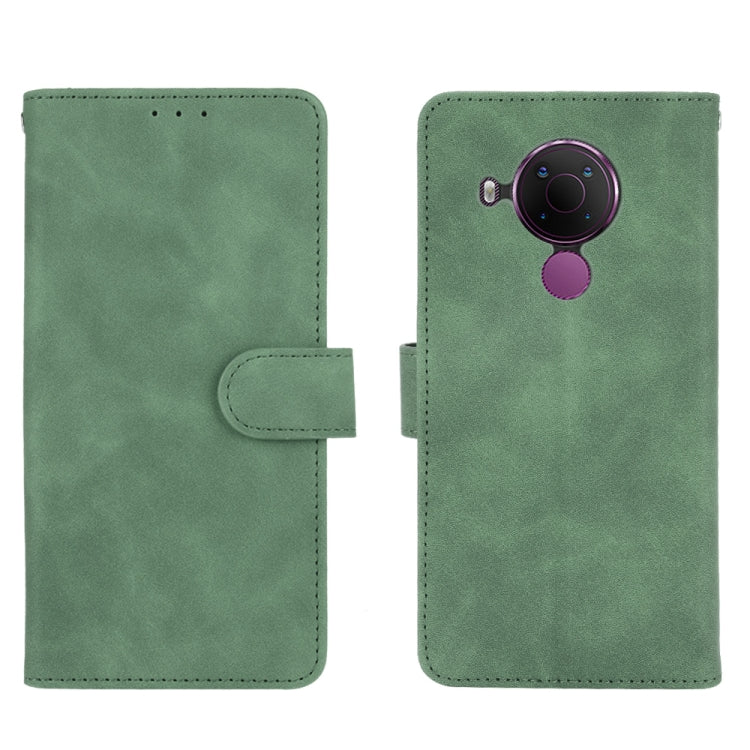 For Nokia 5.4 Solid Color Skin Feel Magnetic Buckle Horizontal Flip Calf Texture PU Leather Case with Holder & Card Slots & Wallet