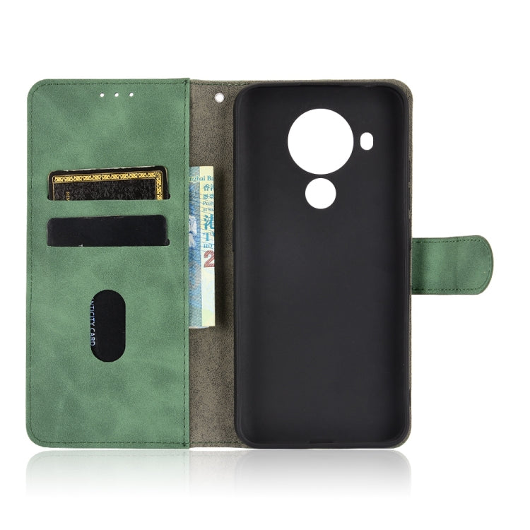 For Nokia 5.4 Solid Color Skin Feel Magnetic Buckle Horizontal Flip Calf Texture PU Leather Case with Holder & Card Slots & Wallet