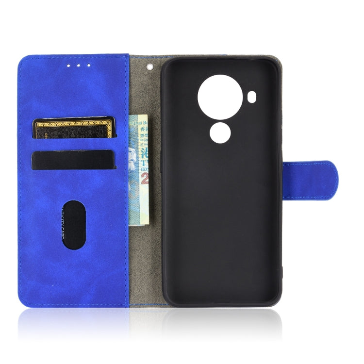 For Nokia 5.4 Solid Color Skin Feel Magnetic Buckle Horizontal Flip Calf Texture PU Leather Case with Holder & Card Slots & Wallet