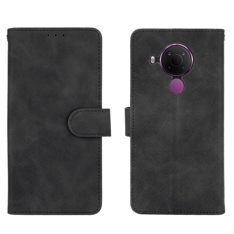 For Nokia 5.4 Solid Color Skin Feel Magnetic Buckle Horizontal Flip Calf Texture PU Leather Case with Holder & Card Slots & Wallet