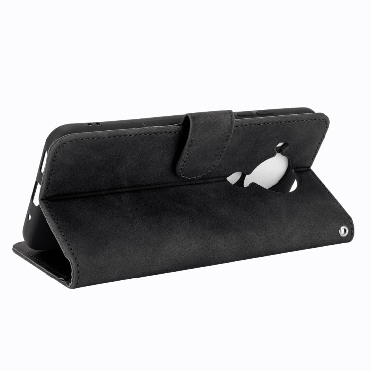 For Nokia 5.4 Solid Color Skin Feel Magnetic Buckle Horizontal Flip Calf Texture PU Leather Case with Holder & Card Slots & Wallet
