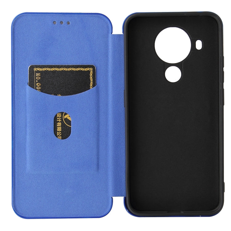 For Nokia 5.4 Carbon Fiber Texture Horizontal Flip TPU + PC + PU Leather Case with Card Slot