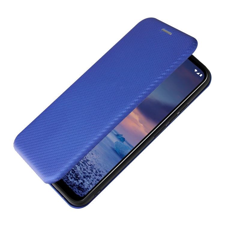 For Nokia 5.4 Carbon Fiber Texture Horizontal Flip TPU + PC + PU Leather Case with Card Slot