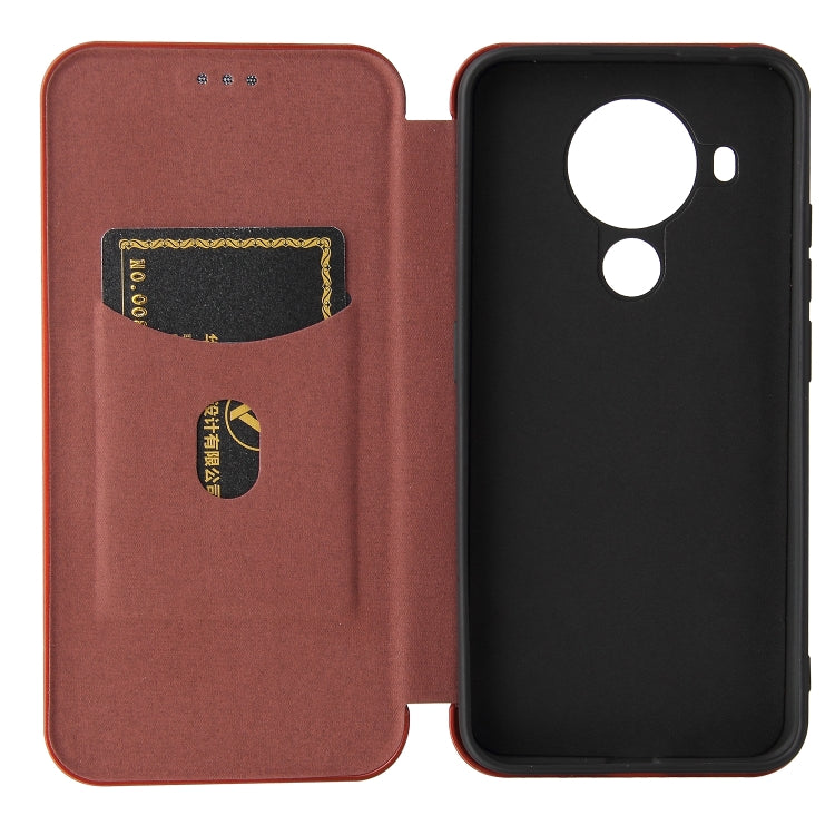 For Nokia 5.4 Carbon Fiber Texture Horizontal Flip TPU + PC + PU Leather Case with Card Slot