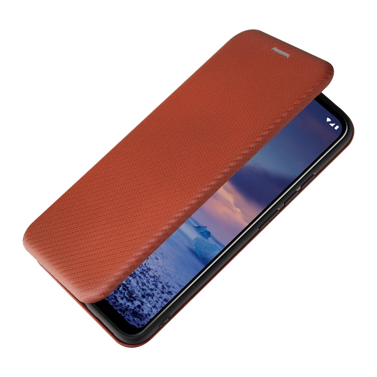 For Nokia 5.4 Carbon Fiber Texture Horizontal Flip TPU + PC + PU Leather Case with Card Slot