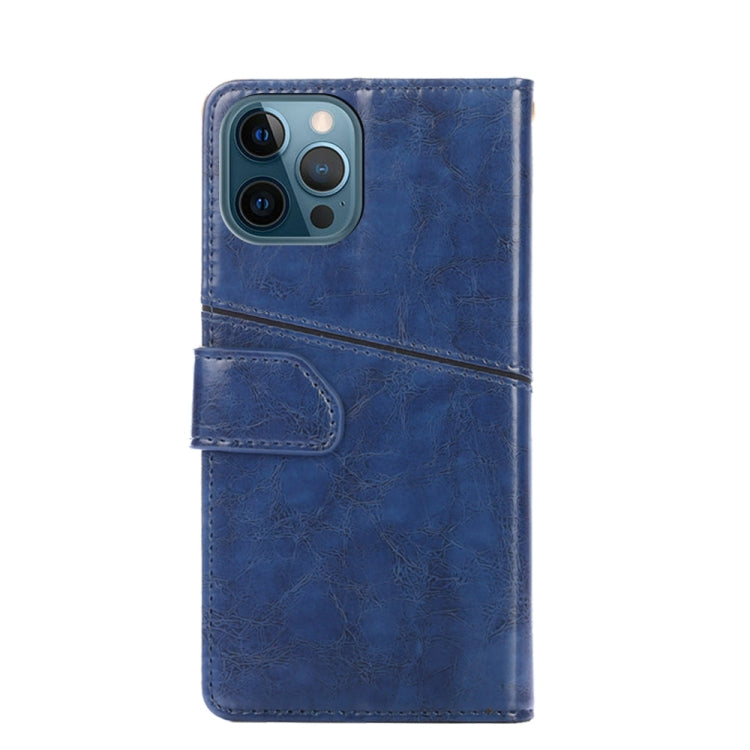 For iPhone 12 Pro Max Geometric Stitching Horizontal Flip TPU + PU Leather Case with Holder & Card Slots & Wallet
