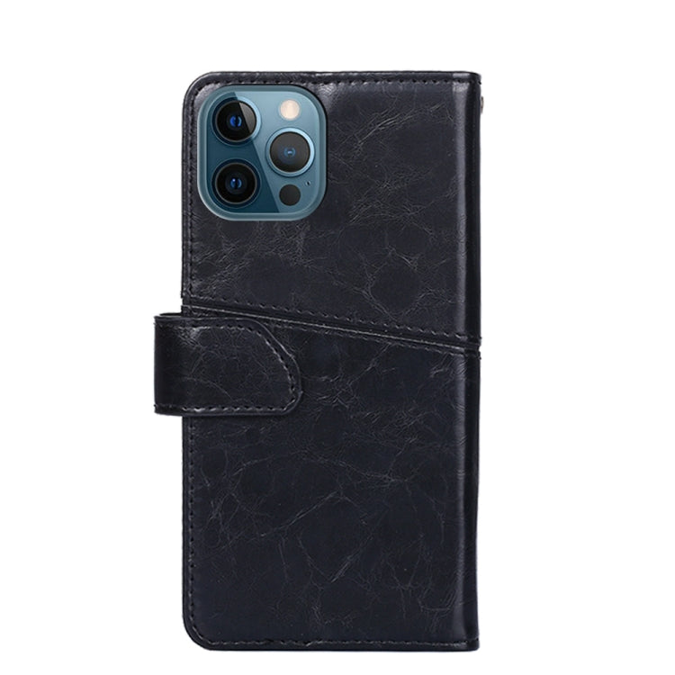 For iPhone 12 Pro Max Geometric Stitching Horizontal Flip TPU + PU Leather Case with Holder & Card Slots & Wallet