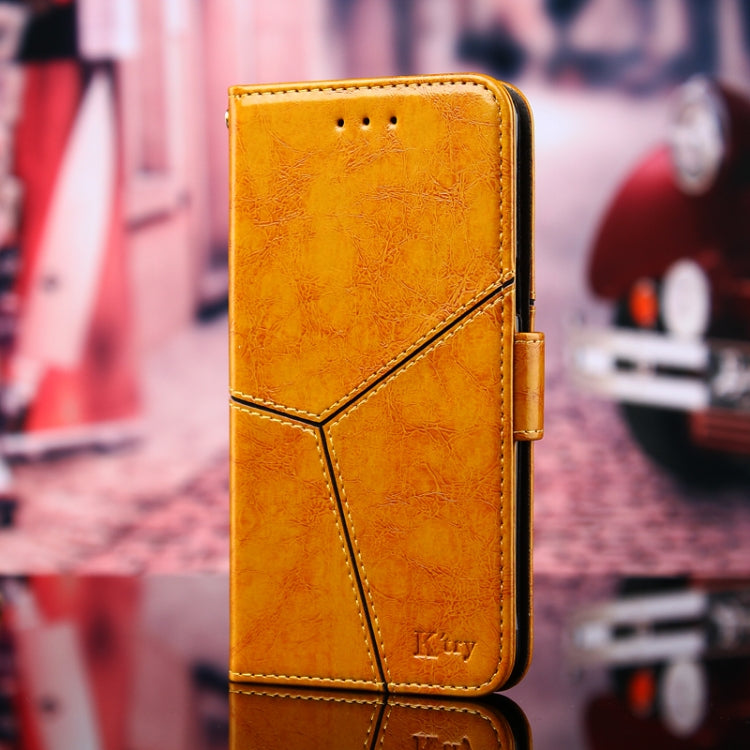 For iPhone 12 Geometric Stitching Horizontal Flip TPU + PU Leather Case with Holder & Card Slots & Wallet
