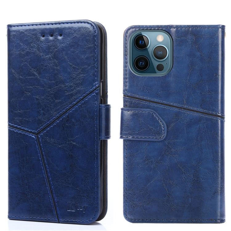 For iPhone 12 Geometric Stitching Horizontal Flip TPU + PU Leather Case with Holder & Card Slots & Wallet