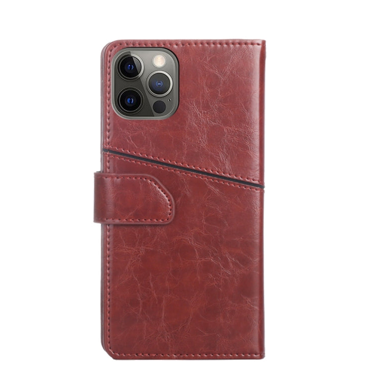 For iPhone 12 Geometric Stitching Horizontal Flip TPU + PU Leather Case with Holder & Card Slots & Wallet