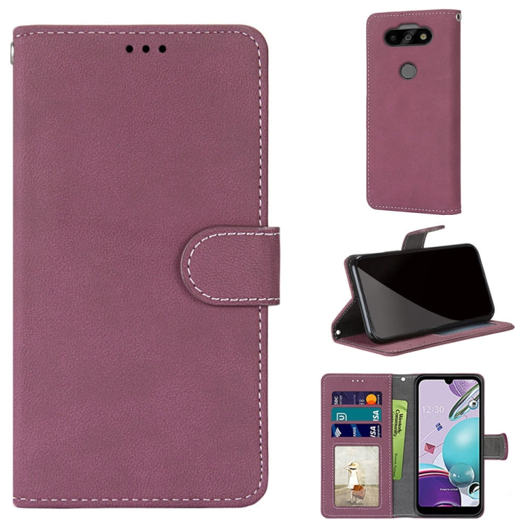 For LG K31 / Aristo5 / Aristo 5 Plus Retro Frosted Horizontal Flip PU Leather Case with Holder & Card Slots & Wallet & Photo Frame