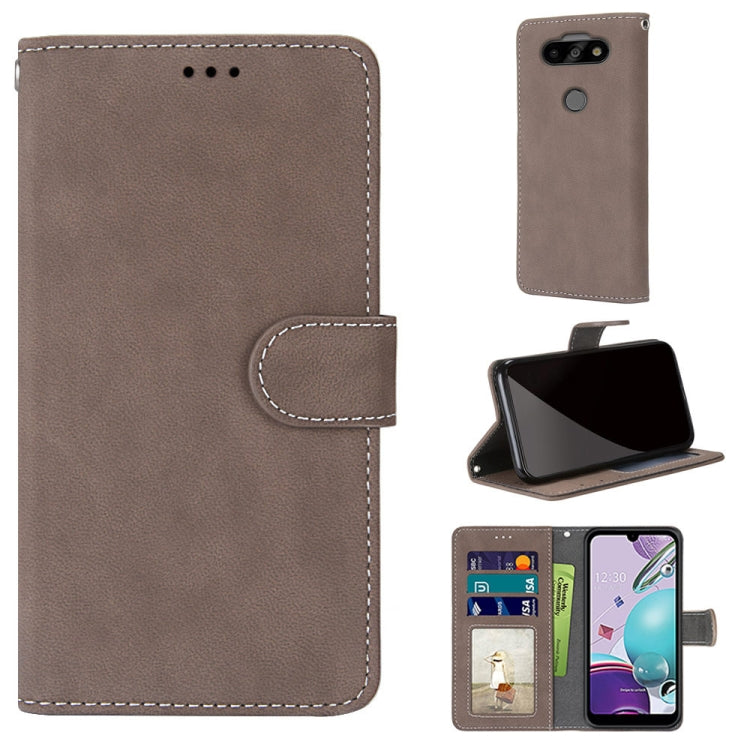 For LG K31 / Aristo5 / Aristo 5 Plus Retro Frosted Horizontal Flip PU Leather Case with Holder & Card Slots & Wallet & Photo Frame