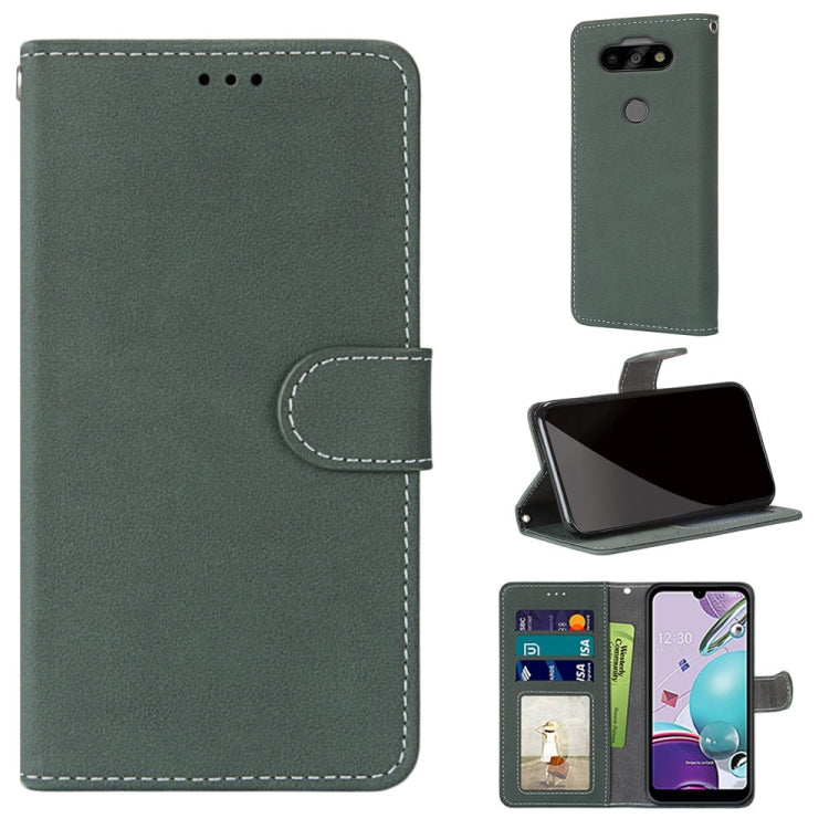 For LG K31 / Aristo5 / Aristo 5 Plus Retro Frosted Horizontal Flip PU Leather Case with Holder & Card Slots & Wallet & Photo Frame